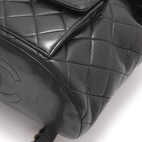 CHANEL Duma Backpack Quilted Lambskin Black #69113