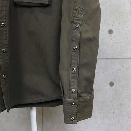 Chrome Hearts BS Fleur Button Military Shirt #103380