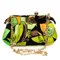 FENDI Peekaboo Click Clutch Printed Velvet ＃74811