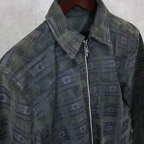 Chrome Hearts Dagger Zip Print Leather Shirt  ＃30295