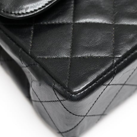 CHANEL Paris Limited Edition Small Double Flap Bag Quilted Lambskin Black #75027