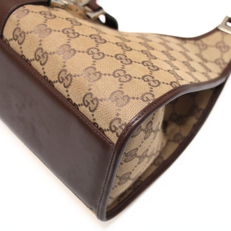 GUCCI Medium Jackie Bardot Hobo Bag GG Canvas Leather Beige #75171