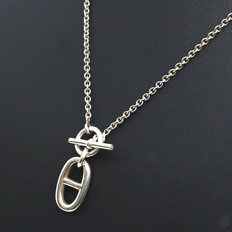HERMES Chaine d'Ancre Amulette Necklace Sterling Silver 925 ＃18170