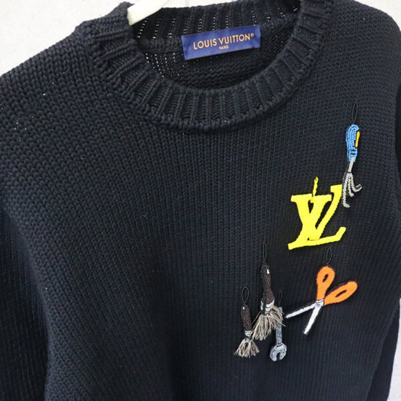 Louis Vuitton® LV Tools Embroidered Crewneck Black. Size XL in 2023