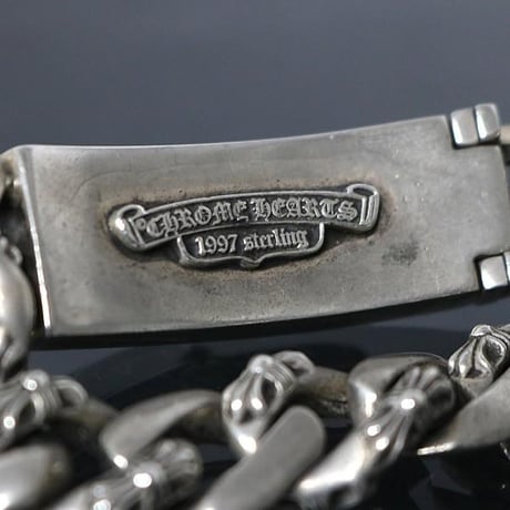 Chrome Hearts Floral Cross ID Fancy Link Bracelet #103180