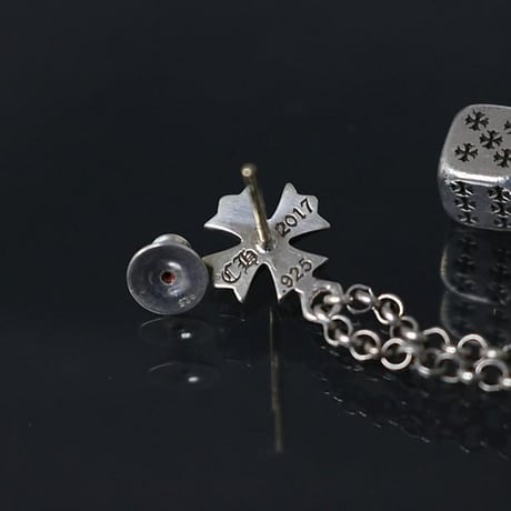 Chrome Hearts CH Plus Chain Double Dice Earrings #103266
