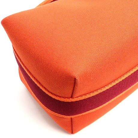 HERMES Bride-a-Brac PM Pouch Canvas Orange ＃18696
