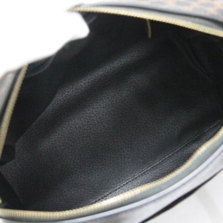 CELINE Bowling Bag Macadam Canvas Black #74694