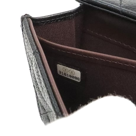 CHANEL Classic Flap Wallet Quilted Caviar Black #19351