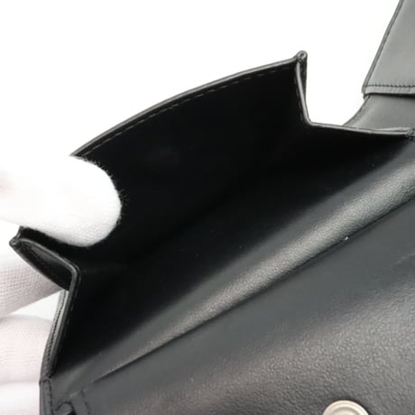 BOTTEGA VENETA Bifold Wallet Intrecciato Leather Black #18532