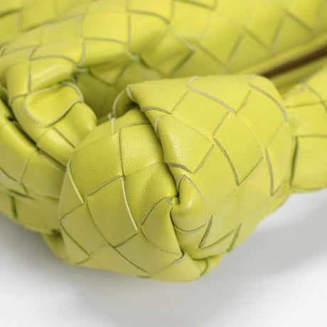 BOTTEGA VENETA Mini Jodie Handbag Intrecciato Leather Yellow Green #72750