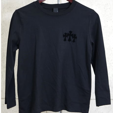 Chrome Hearts 3 Cemetery Cross CH Logo Long Sleeve T-Shirt #30752