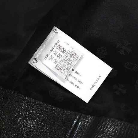 Chrome Hearts Single Riders Leather Jacket  ＃30495