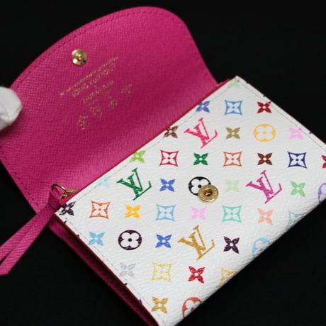 Louis Vuitton x Murakami Rosalie Coin Purse Monogram Multicolor White M13399 #73948