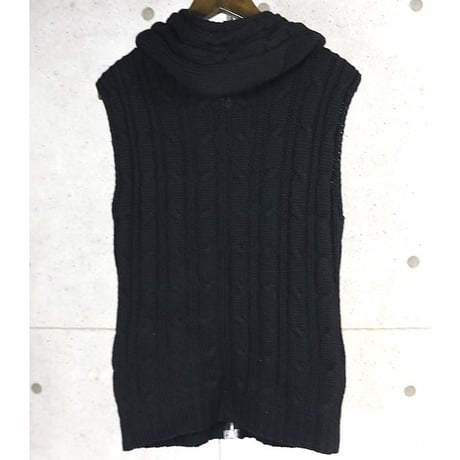 Chrome Hearts Dagger Zip Hooded Knit Vest #103536