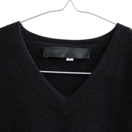 Chrome Hearts V-Neck Sweater Cashmere Black #30649
