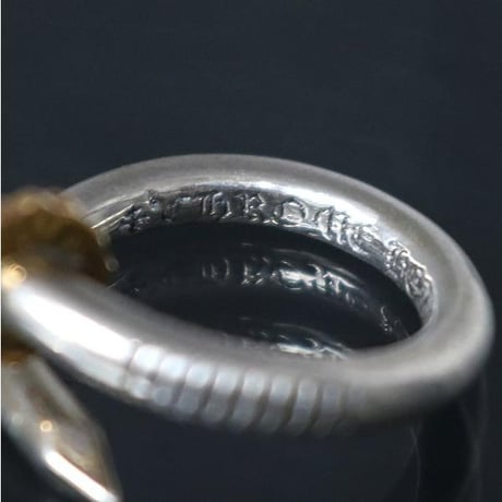 Chrome Hearts 22K Two-Tone Crossball Nail Ring #102293