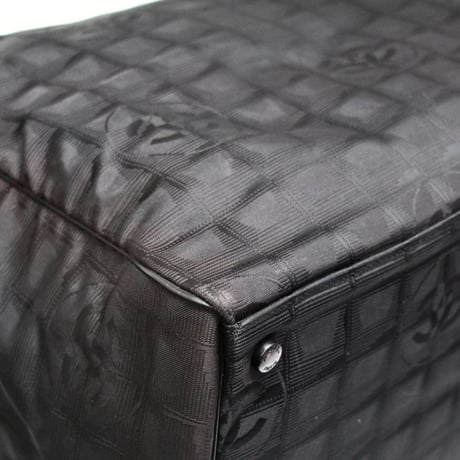 CHANEL New Travel Line Boston Bag Nylon Black #75239
