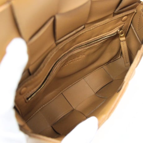 BOTTEGA VENETA Cassette Shoulder Bag Maxi Intrecciato Leather Light Blown #75304