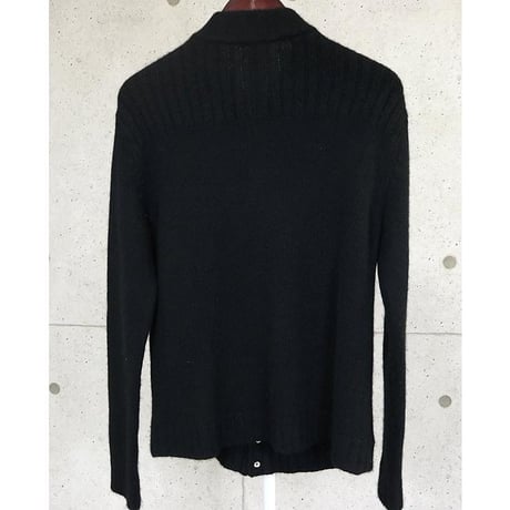 Chrome Hearts CH Logo Leather Patch Cross-Button Cashmere Cardigan #103077