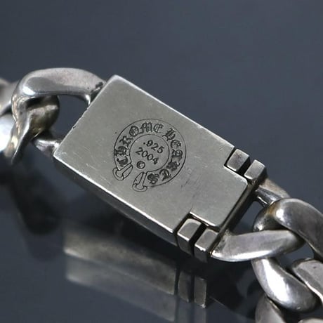 Chrome Hearts Classic Link Box ID Small BS Fleur Silver bracelet #100713