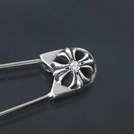 Chrome Hearts Safety Pin Large 1P Diamond Charm #103119