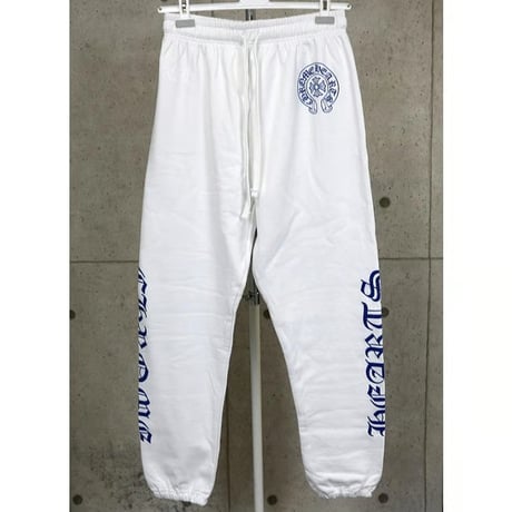Chrome Hearts White/Blue Horseshoe Logo Sweatpants #101740