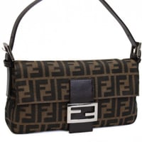 FENDI Mamma Baguette Bag Zucca Canvas ＃75262