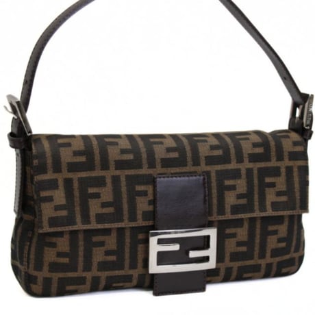 FENDI Mamma Baguette Bag Zucca Canvas ＃75262