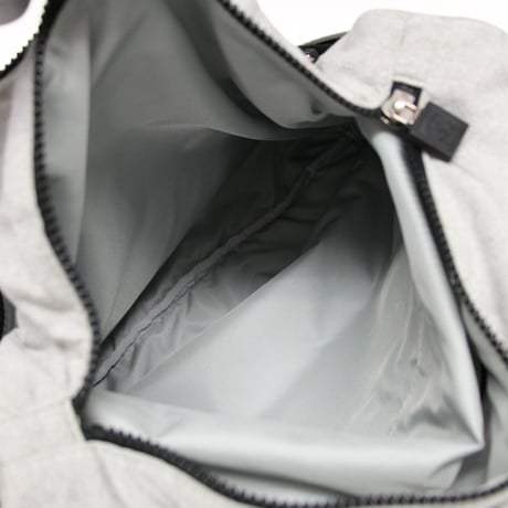 CHANEL Sports Line Chocolate Bar Messenger Bag Quilted Fabric Gray #74405