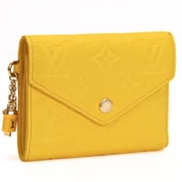 Louis Vuitton Victorine Wallet Monogram Empreinte Ginko Yellow M14156 #75100