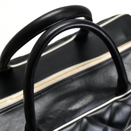 CHANEL Large Bowler Duffle Bag Quilted Leather Black #74564