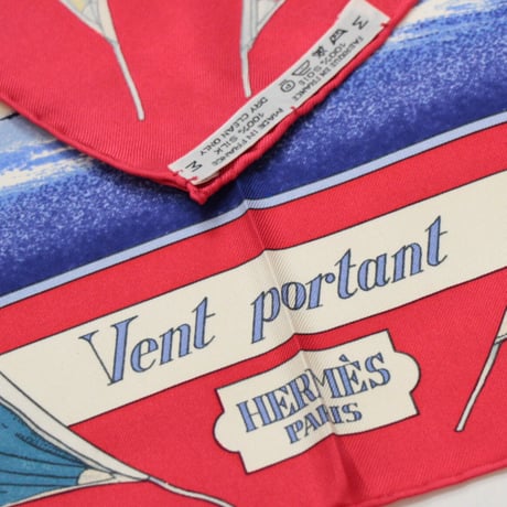 HERMES Carre 90 Silk 100% Scarf Stole ”Vent portant” #74076