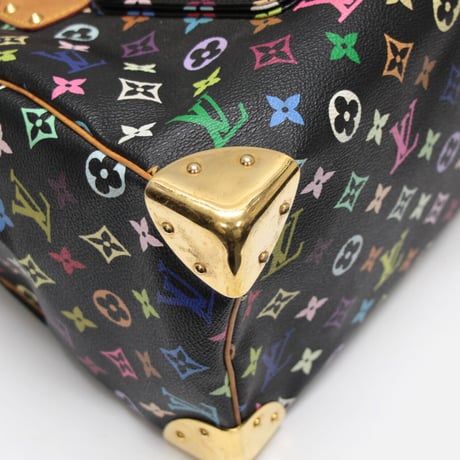 Louis Vuitton x Murakami Speedy 30 Handbag Monogram Multicolor Black M92642 #72898