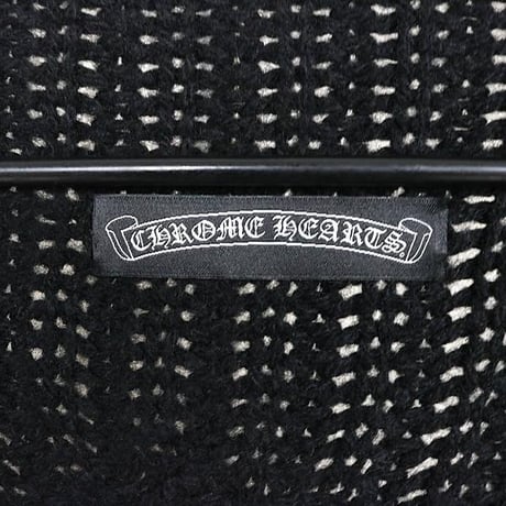 Chrome Hearts CH Plus Patch Leather-Accent Cashmere Knit #103268