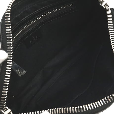 GUCCI Belt Bag GG Supreme Canvas Leather Black #18688