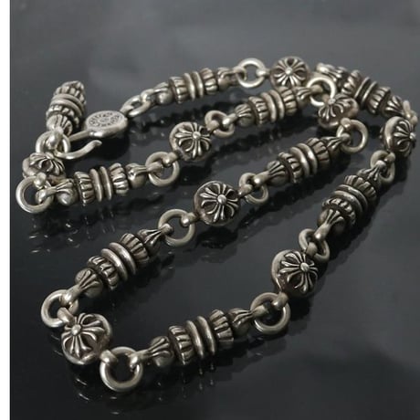 Chrome Hearts Barrel Cross Ball Necklace #102621