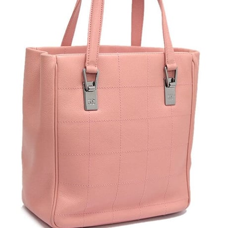 CHANEL, Bags, Chanel Classic Chocolate Bar Quilted Cc Logo Shopper Tote  Bag Handbag Purse 2way
