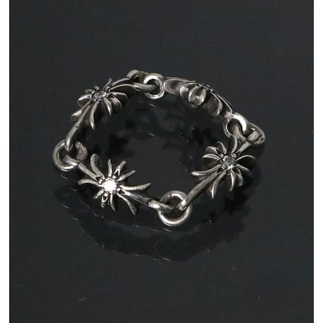 Chrome Hearts Tiny E CH Plus Pave Diamonds Ring #103060