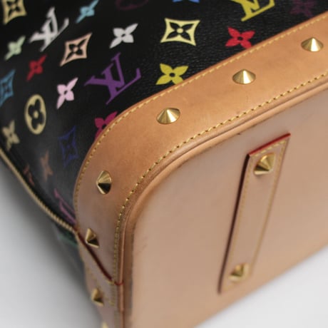 Louis Vuitton x Murakami Alma GM Handbag Monogram Multicolor Black M40442 #73037