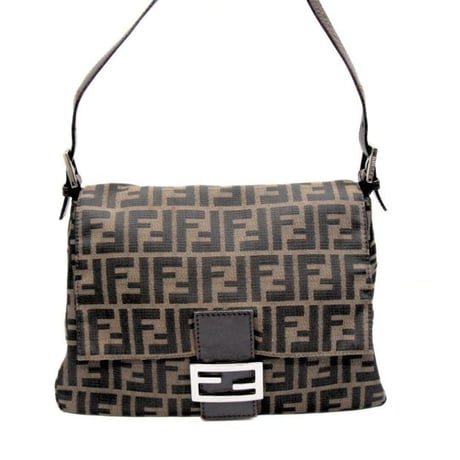 FENDI Square Mamma Baguette Bag Zucca Canvas ＃75051