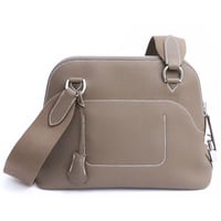 HERMES Bolide Messenger Bag Togo Leather Etoupe #19125