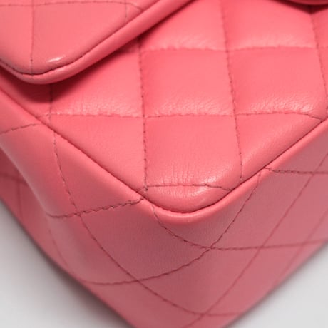 CHANEL Mini Rectangular Flap Bag Quilted Lambskin Pink #71851