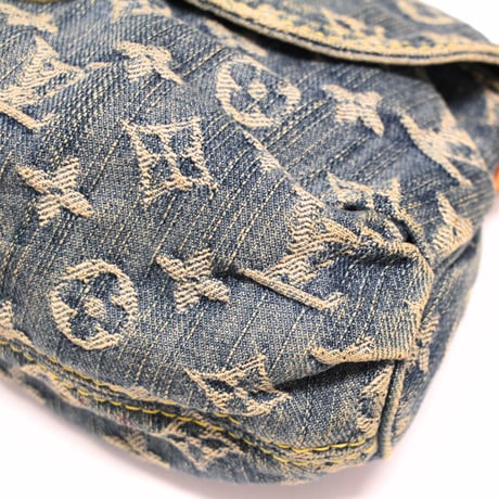 Louis Vuitton Mini Pleaty Handbag Monogram Denim Blue #75044
