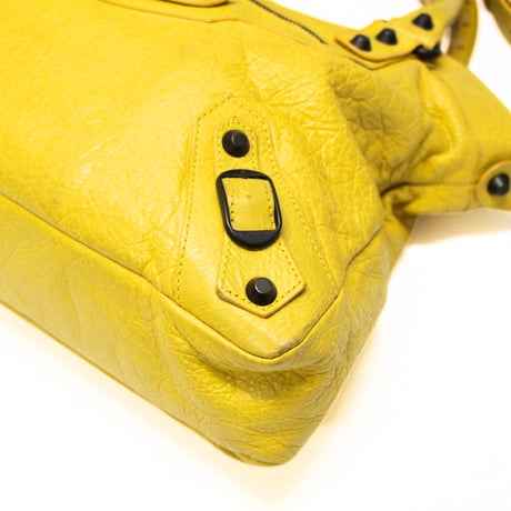 BALENCIAGA Town Shoulder Bag Leather Yellow ＃75184