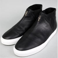 Chrome Hearts Mid-Top Leather Slip-Ons #31338