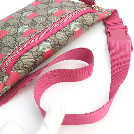 GUCCI Children's Belt Bag Floral Print GG Canvas Beige #19136