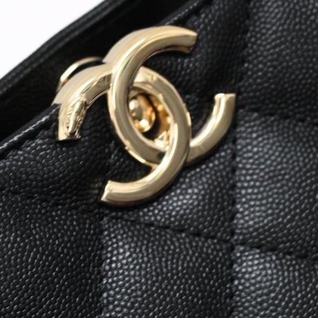 CHANEL Shopping Tote Bag Quilted Caviar Black AS3953 ＃74660