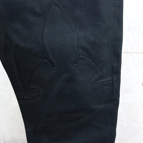 Chrome Hearts Fleur knee Denim Jeans Black #101598
