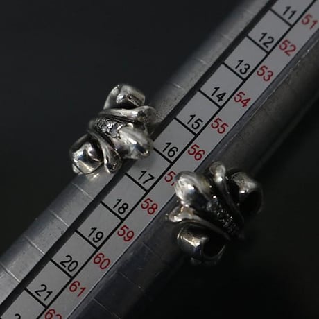 Chrome Hearts Double Floral Cross Ring with Pavé Diamonds #103158